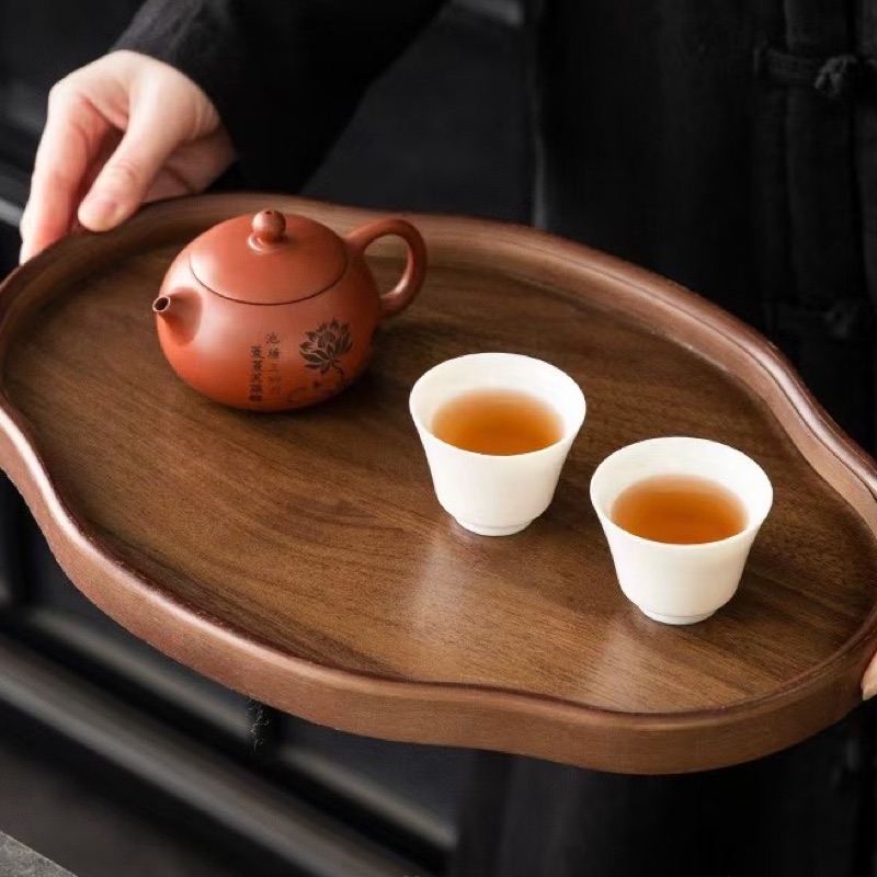 Round Wooden Tea Tray — wholesale & custom OEM