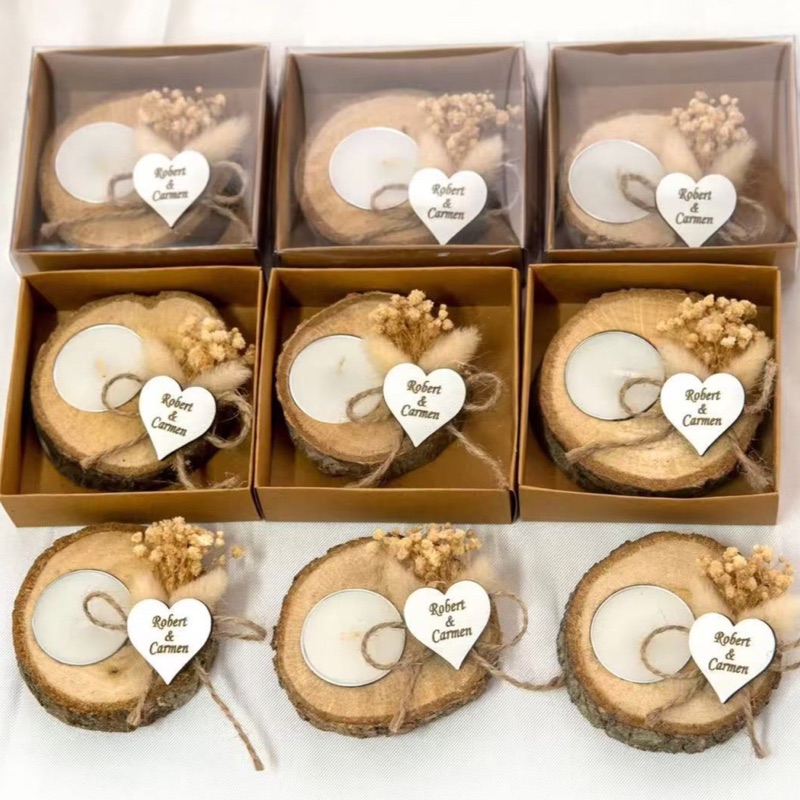 Rustic Wedding Candle Favor — wholesale & custom OEM