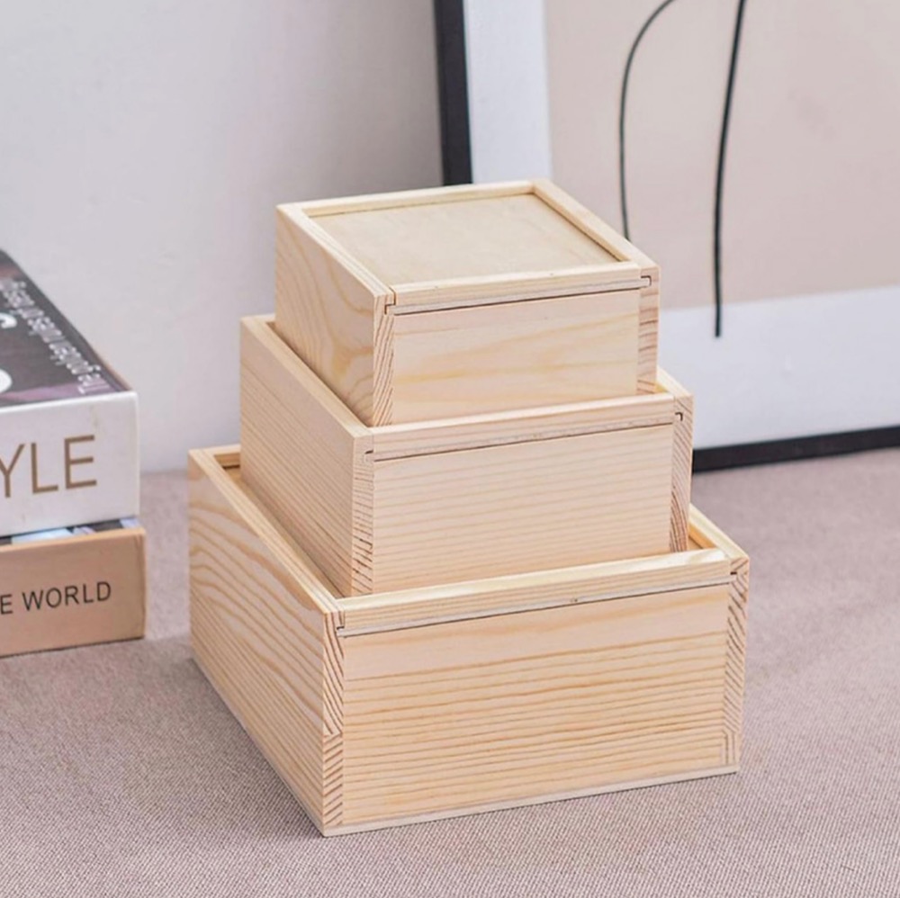 Unfinished Wooden Box Set — wholesale & custom OEM