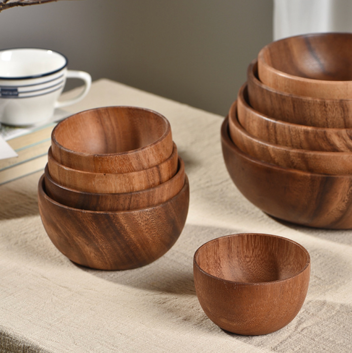 Acacia Wood Nesting Bowls — wholesale & custom OEM by WoodWhisper