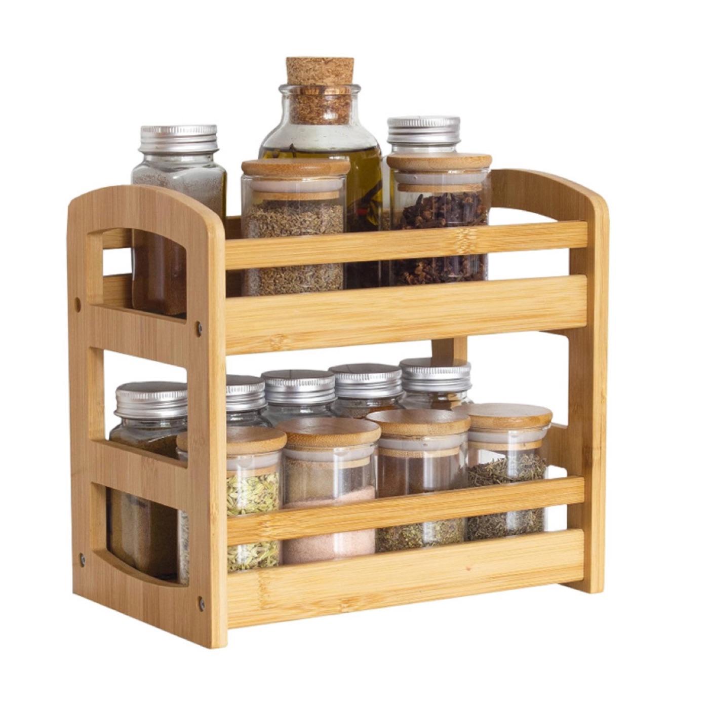 Two-Tier Wooden Spice Rack — wholesale & custom OEM by WoodWhisper