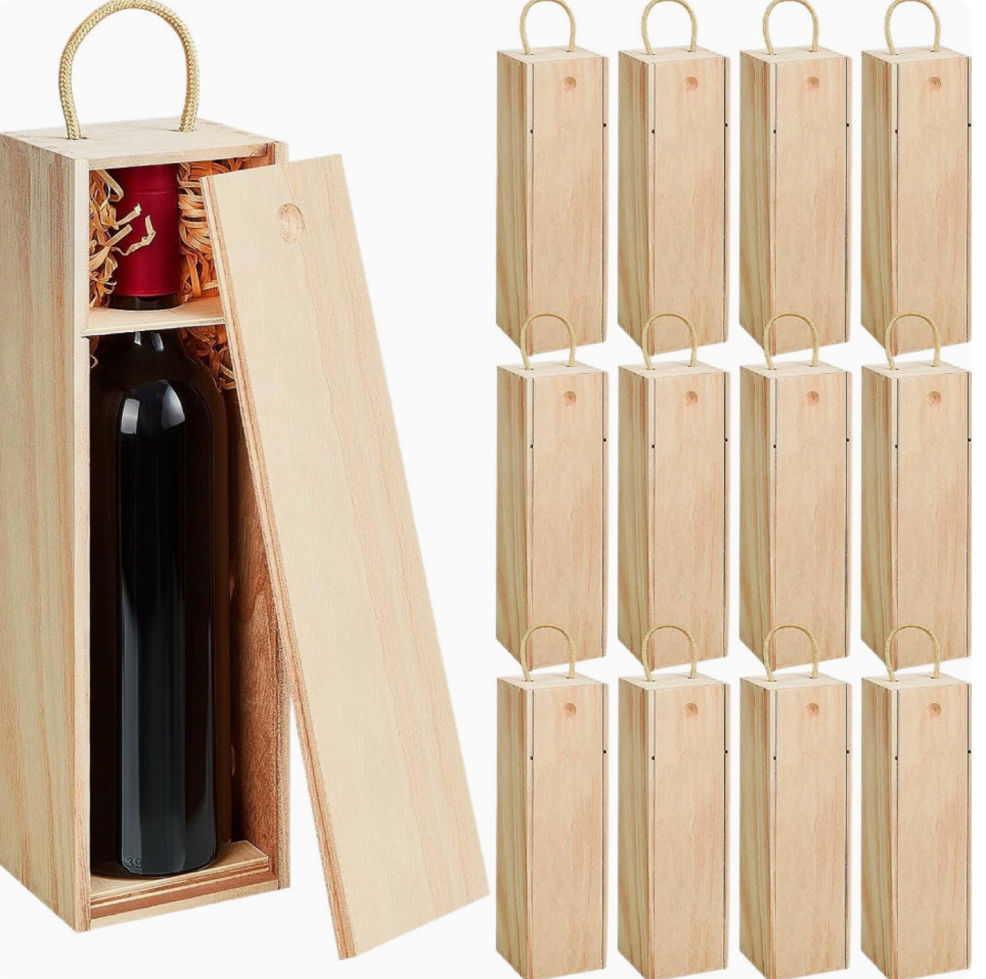 Single-Bottle Wooden Wine Box — wholesale & custom OEM